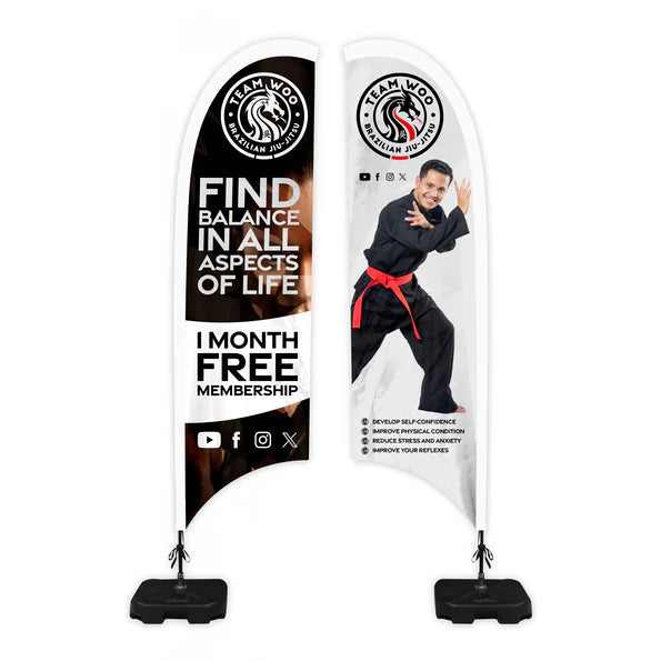 Feather Flying Banner - Double Sided